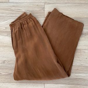 Vintage Brown Silky Culottes Pants